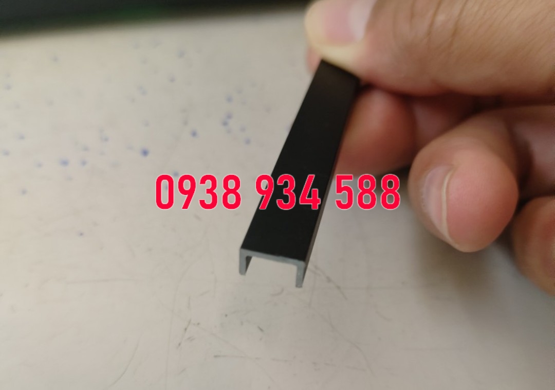 Nẹp U10mm màu đen