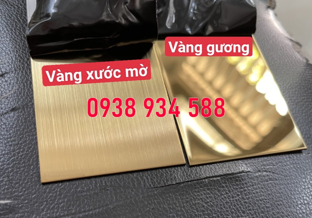 inox vàng xước, vàng gương