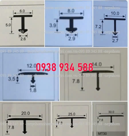 Bản vẽ nẹp T trắng sữa