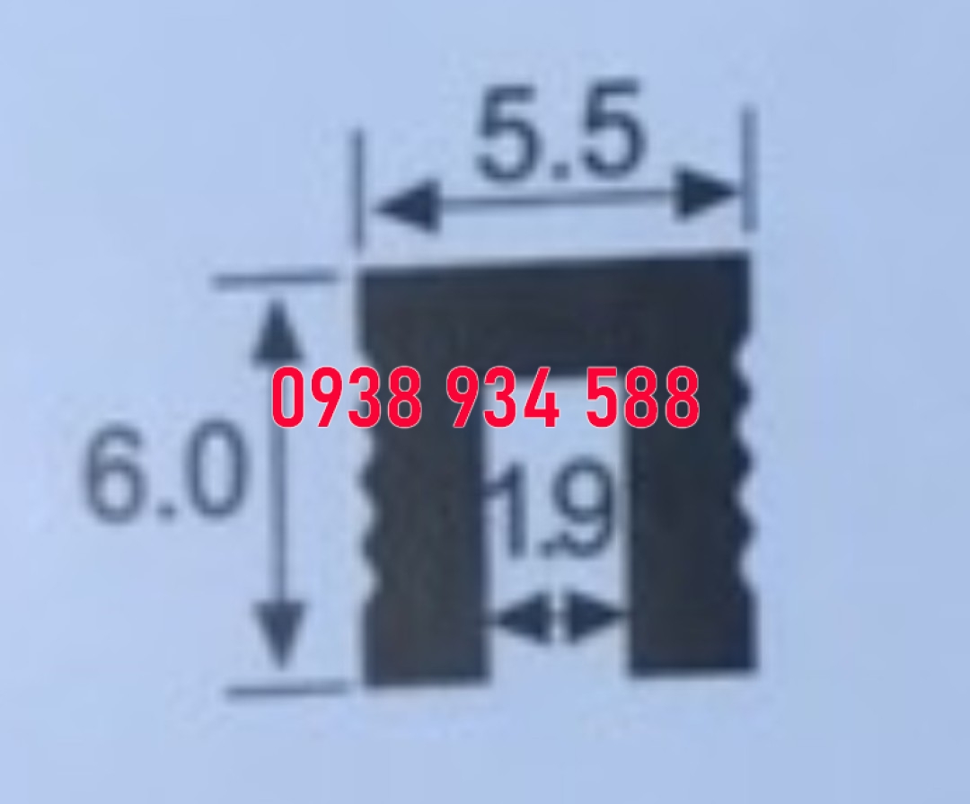 Nẹp chữ U5x5mm